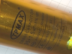 Tụ điều hòa 3 chân 35+1.5uf xịn TPMAX hộp đỏ vỏ vàng