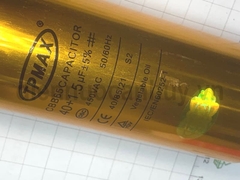 Tụ điều hòa 3 chân 40+1.5uf TPMAX xịn vỏ vàng hộp đỏ