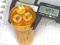 Tụ điều hòa 3 chân 40+2.5uf TPMAX xịn vỏ vàng hộp đỏ