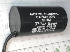 Tụ máy bơm 8 uf đen nhỏ 370V