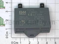 Tụ quạt rắc cắm BM 1.5 uf  dành cho quạt trần, quạt treo tường, quạt máy lạnh