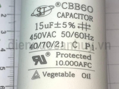 Tụ 15 uf rắc cắm đầu bulong 8 máy giặt máy sấy quần áo