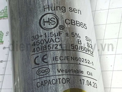 Tụ điều hòa 3 chân 30+1.5uF Hung sen
