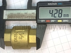 Van 1 chiều lò xo đồng MBV PN10 ống DN15 ren 1/2inch (20mm)