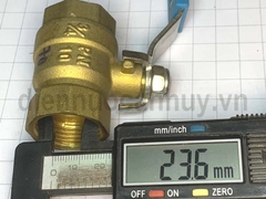Van bi đồng tay gạt MBV PN10 ống DN20 ren 3/4inch (25mm)