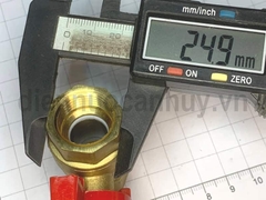 Van bi đồng tay lơ đỏ MBV PN10 ống DN15 ren trong 1/2inch (20mm)