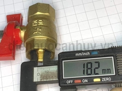 Van bi đồng tay lơ đỏ MBV PN10 ống DN15 ren trong 1/2inch (20mm)