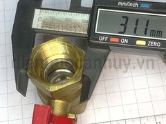 Van bi đồng tay lơ đỏ MIHA PN16 ống DN20 ren trong 3/4inch (25mm)