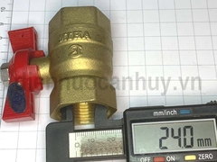Van bi đồng tay lơ đỏ MIHA PN16 ống DN20 ren trong 3/4inch (25mm)