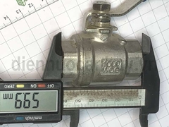 Van bi inox 316 tay gạt1000 WOG ống DN20 ren 3/4 inch (25mm)