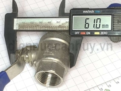 Van bi inox 316 tay gạt1000 WOG ống DN20 ren 3/4 inch (25mm)