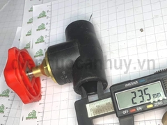 Van cửa PPR UV Vesbo D25 đen mở 100%