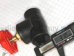 Van cửa PPR UV Vesbo D32 đen mở 100%