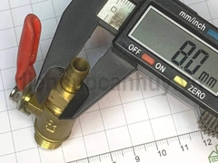 Van hơi tay gạt đỏ nhỏ 1/4inch (13mm)