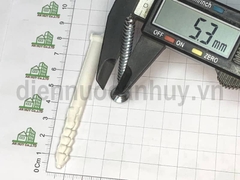Vít lắp đặt cửa nhựa thông minh 8x80mm sắt mạ