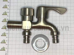 Vòi đôi Inox đa năng (2 đầu ra) - Vòi hồ xả nước & lắp máy giặt