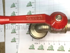 Vòi khóa nước đồng mạ Sanwa ren 3/4 inch (25mm) đầu 1 inch (32mm)