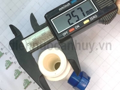 Vòi khóa nước nhựa trắng Minh Hòa 3/4 inch (25mm)