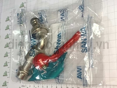Vòi khóa nước Sanwa ren 1/2 inch (20mm) đầu dài nối nhanh 3/4 inch (25mm)