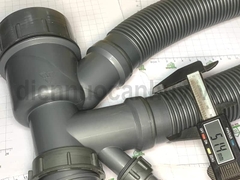 Xi phông chậu rửa bát 2 hố 1 chống tràn lỗ chậu 90 ống to đúc liền 55mm