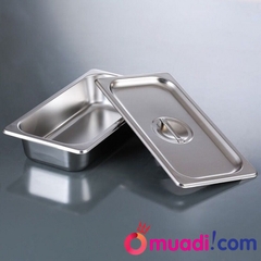 Khay topping inox 1/3 (kèm nắp)