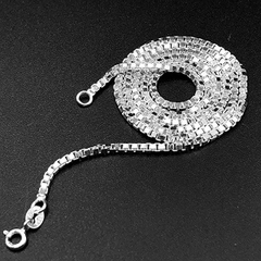 Dây Chuyền Vòng Cổ Nam Bạc Ta Nguyên Chất S99 Dây Hộp Vuông Dài 50cm- 55cm Bản nhỏ Chính Hãng Bạc Hiểu Minh DBN076