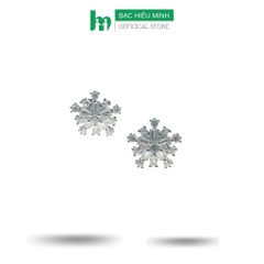 Bông Tai Khuyên Tai Bạc 925 Bông Tuyết Chính Hãng Bạc Hiểu Minh HT354