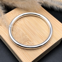 Lắc Tay Nam Bạc Ta Kiềng Trơn Tròn To Đường Kính 5.8mm BẠC HIỂU MINH LTN044