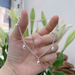 Lắc Chân Bạc Ta S99 Charrm Hoa Linh Lan  Bạc Hiểu Minh LC249