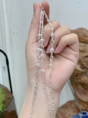 Lắc tay nữ bạc ta kiểu bi nhẹ nhàng đơn giản nữ tính BẠC HIỂU MINH LTUTH55HB