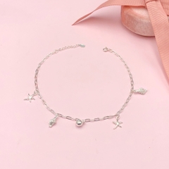 Lắc Chân Nữ Sao Biển Bạc Ta Nguyên Chất S99 BẠC HIỂU MINH LC242