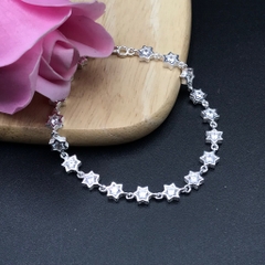 Vòng , Lắc Tay Nữ Bạc 925 Hình Ngôi Sao Đính Đá Lấp Lánh Bạc Hiểu Minh LTU579