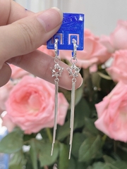 Hoa Tai Khuyên Tai Nữ Bạc 925 Dáng dài BẠC HIỂU MINH HTTH014