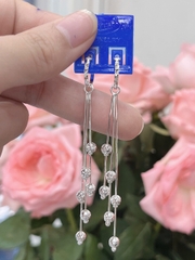 Hoa Tai Khuyên Tai Nữ Bạc 925 Dáng dài BẠC HIỂU MINH HTTH016