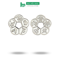 Đồng Bạc Đánh Cảm Cạo Gió Hoa Mai Đường Kính 2,1 cm Bạc Ta Nguyên Chất S99 BẠC HIỂU MINH XDG30