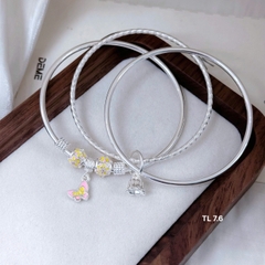 Lắc tay kiềng tay nữ bạc S9999 hàng đặt gồm 3 chiếc BẠC HIỂU MINH LTU