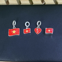 Charm lá cờ Việt Nam Bạc 925 Bạc Hiểu Minh DMD564 LTU
