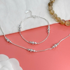 Lắc tay chân trẻ em bạc ta nguyên chất S99 charm BẠC HIỂU MINH LTECN58