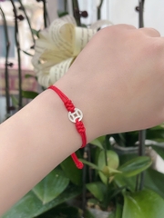 Vòng Tay Chỉ Đỏ May Mắn Mix Kim Tiền Tài Lộc  BẠC HIỂU MINH LTU652