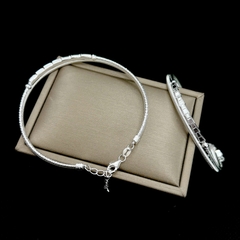 Lắc tay kiềng tay nữ hàng đặt BẠC HIỂU MINH LTU