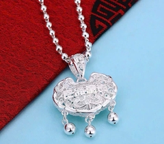 Mặt Dây Chuyền Bạc S99 Khánh Bình An Cho Mẹ Và Bé Bạc Hiểu Minh DMD555