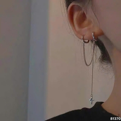 Khuyên bấm cá tính đeo 2 lỗ xi kim BẠC HIỂU MINH HT