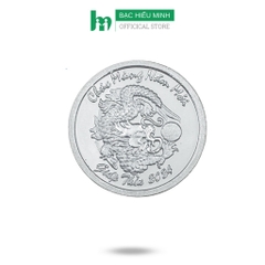 Đồng Bạc Đánh Cảm Cạo Gió Rồng 2024 Đường Kính 3cm Bạc Ta Nguyên Chất S99 BẠC HIỂU MINH XDG32