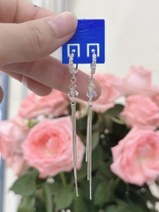 Hoa Tai Khuyên Tai Nữ Bạc 925 Dáng dài BẠC HIỂU MINH HTTH021