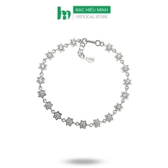 Vòng , Lắc Tay Nữ Bạc 925 Hình Ngôi Sao Đính Đá Lấp Lánh Bạc Hiểu Minh LTU579