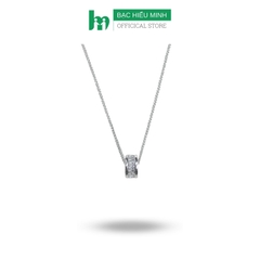 Dây Chuyền Bạc Nữ Hình Tròn Full Đá BẠC HIỂU MINH DMD544