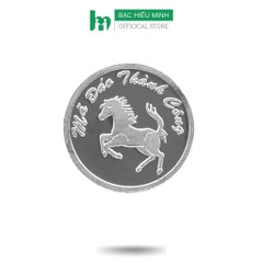 Đồng Bạc Đánh Cảm Cạo Gió Mã Đáo Thành Công Hình Con Ngựa Bạc Ta Nguyên Chất S99 BẠC HIỂU MINH XDG4S