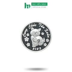 Đồng Bạc Đánh Cảm Cạo Gió Chữ Cung Chúc Tân Xuân 2023 Quý Mão Con Mèo Loại Nhỏ Bạc Ta Nguyên Chất S99 BẠC HIỂU MINH XDG15