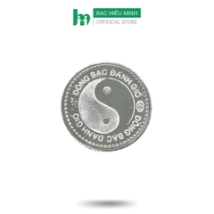 Đồng Bạc Đánh Cảm Cạo Gió Hình Âm Dương Trừ Tà Cầu May Loại Nhỏ Đường Kính 2,3cm Bạc Ta Nguyên Chất S99 BẠC HIỂU MINH XDG3