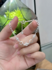 Lắc tay nữ bạc ta kiểu bi nhẹ nhàng đơn giản nữ tính BẠC HIỂU MINH LTUTH55HB